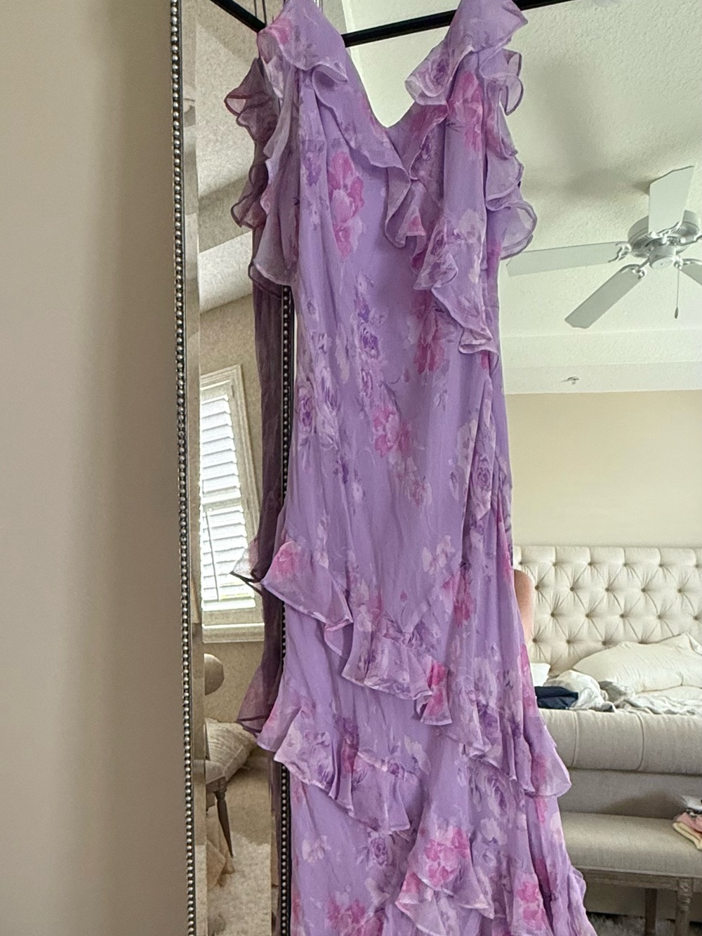 LoveShackFancy Lavender Rialto Maxi Dress in Hibiscus - Picture 2 of 5